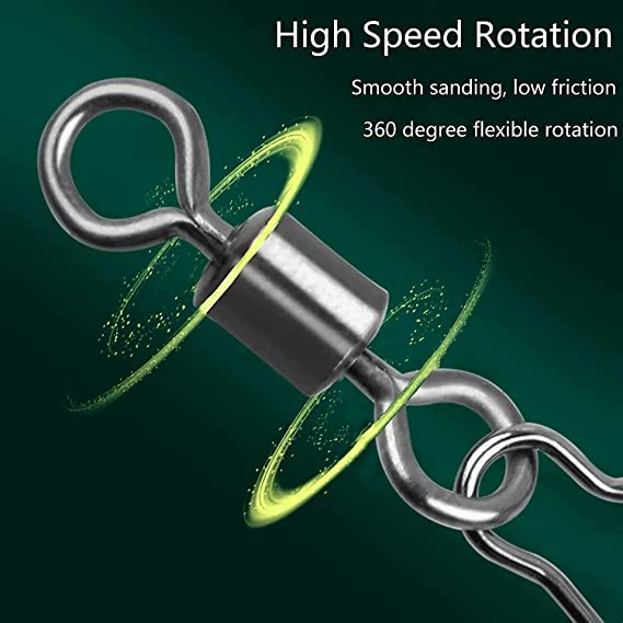 High Strength Ball Bearing Swivels Jig Saltwater Stainless Steel Ring