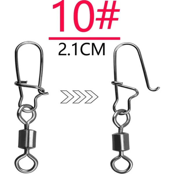 High Strength Ball Bearing Swivels Jig Saltwater Stainless Steel Ring