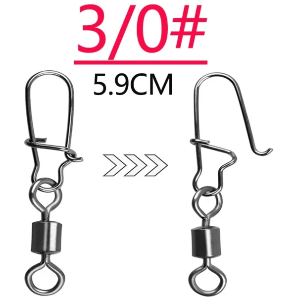 High Strength Ball Bearing Swivels Jig Saltwater Stainless Steel Ring