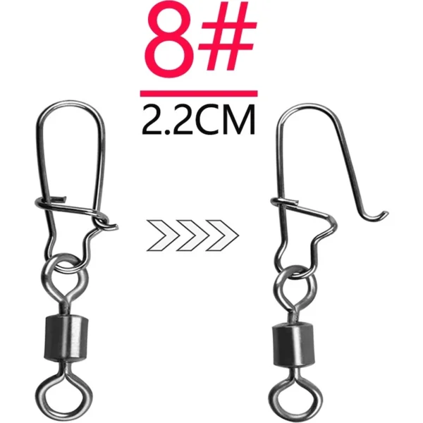 High Strength Ball Bearing Swivels Jig Saltwater Stainless Steel Ring