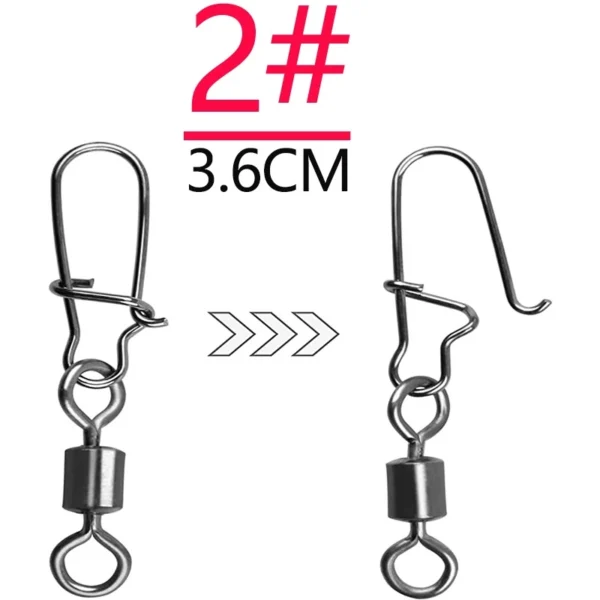 High Strength Ball Bearing Swivels Jig Saltwater Stainless Steel Ring