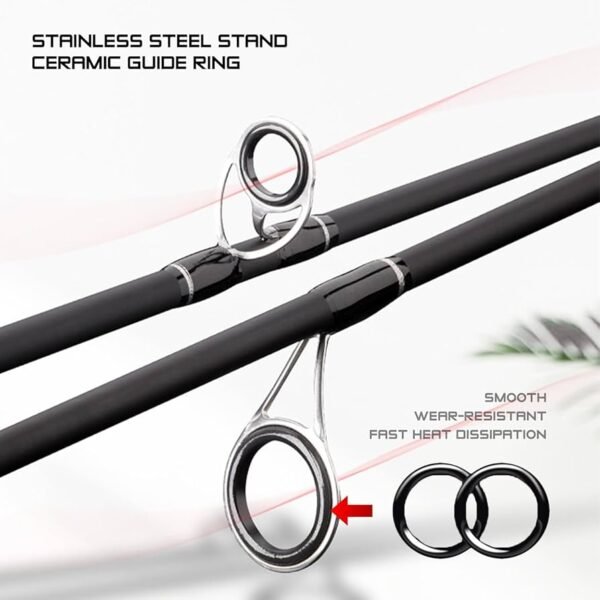 Fishing Rod HIGH Tonnage Carbon Cloth 6000g Weight Test Smooth Ceramic