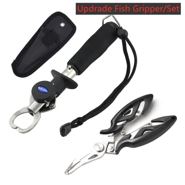 Compact Fishing Lip Grip Stainless Steel Fish Fishing Plier Fish Lip Gripper Controller Fishing Tackle Tools