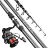 Fishing Rod Set 1 8m 2 Section Spinning Rod Carbon Fiber with Spinning Fishing Reel Doublue Handle 5 0 1 Gear Ratio with Line Lure