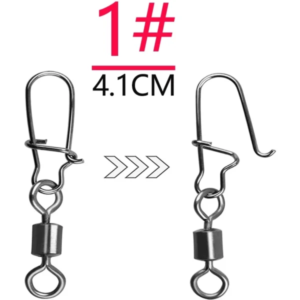 High Strength Ball Bearing Swivels Jig Saltwater Stainless Steel Ring