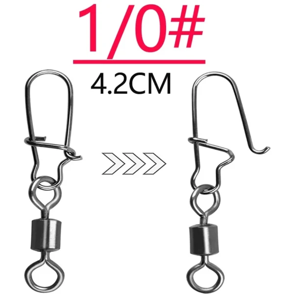 High Strength Ball Bearing Swivels Jig Saltwater Stainless Steel Ring