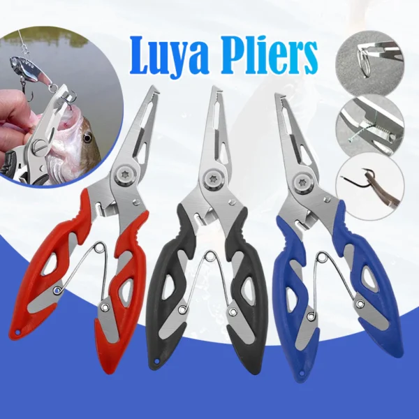 Curved Mouth Fishing Pliers Stainless Steel Road Pliers Multifunctional Strong Horse Fishing Line Scissors Hook Pliers