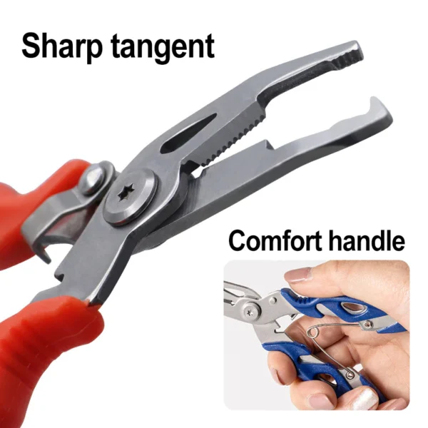Curved Mouth Fishing Pliers Stainless Steel Road Pliers Multifunctional Strong Horse Fishing Line Scissors Hook Pliers