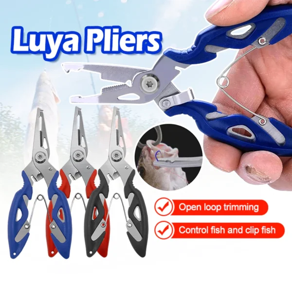 Curved Mouth Fishing Pliers Stainless Steel Road Pliers Multifunctional Strong Horse Fishing Line Scissors Hook Pliers