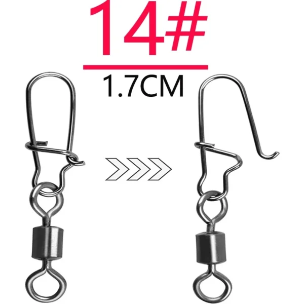 High Strength Ball Bearing Swivels Jig Saltwater Stainless Steel Ring