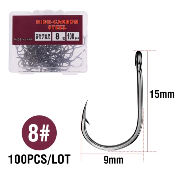 Fishing Hook Carbon Steel Fish Bait Durable Head Fishing tackle