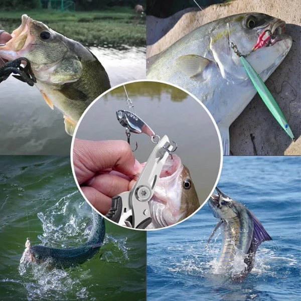 Curved Mouth Fishing Pliers Stainless Steel Road Pliers Multifunctional Strong Horse Fishing Line Scissors Hook Pliers