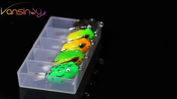 5pcs Boxxed 2 5cm 3g Soft Frog Fishing Lure Mini Soft Lure Double Hooks Top Water Ray Frog Artificial Bait