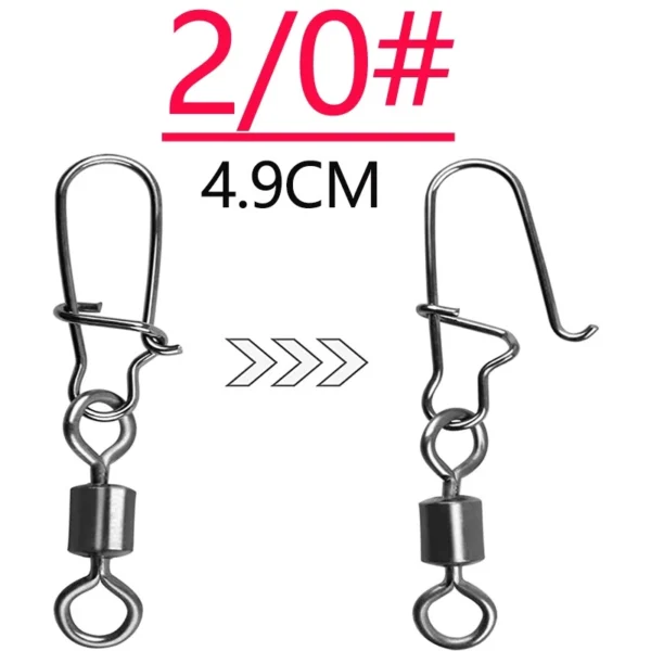 High Strength Ball Bearing Swivels Jig Saltwater Stainless Steel Ring