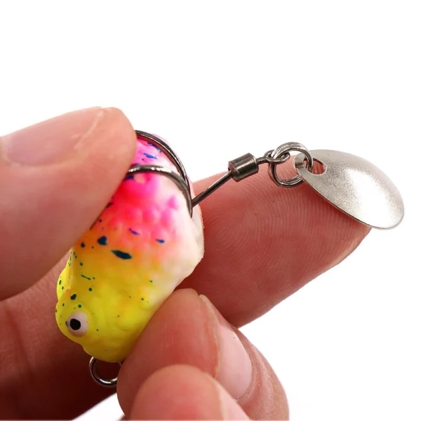 5pcs Boxxed 2 5cm 3g Soft Frog Fishing Lure Mini Soft Lure Double Hooks Top Water Ray Frog Artificial Bait