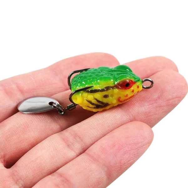 5pcs Boxxed 2 5cm 3g Soft Frog Fishing Lure Mini Soft Lure Double Hooks Top Water Ray Frog Artificial Bait